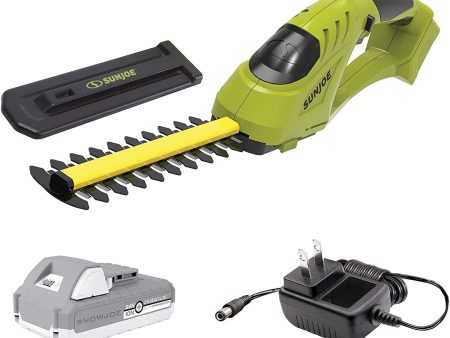 Sun Joe 24-Volt Cordless Handheld Shrubber Trimmer with Battery + Charger - Refurbished Cheap