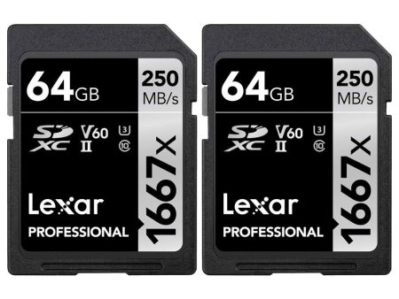 Lexar Professional SDHC   SDXC 1667x UHS-II 64GB Memory Card 2 Pack Fashion