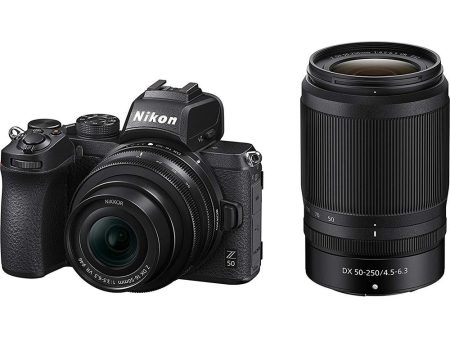 Nikon Z50 DX Mirrorless Camera w  NIKKOR Z DX 16-50mm & 50-250mm VR Lens (Refurbished) Fashion