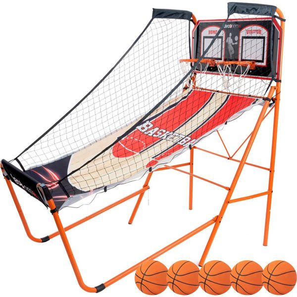 Deco Gear Arcade Basketball Game, Indoor 1-4 Player, LED Scoreboard, 8 Game Modes, 5 Balls on Sale