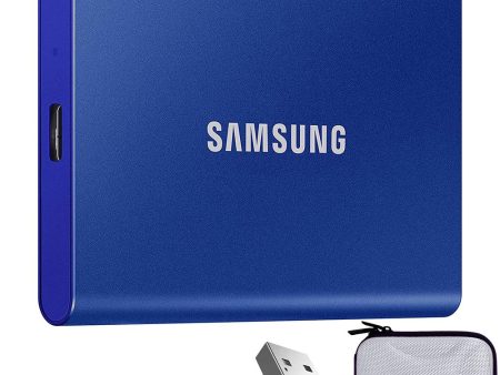 Samsung MU-PC1T0H T7 1TB Portable SSD, USB 3.2 Gen2 + Converter Adapter + Case Sale