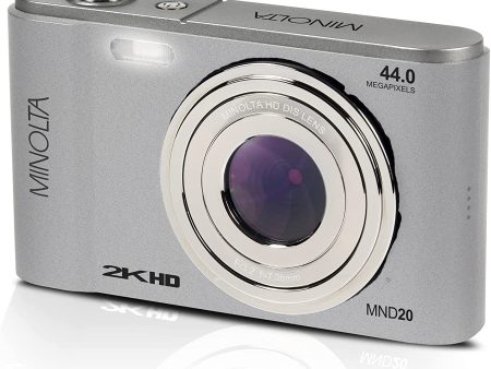 Minolta MND20 44 MP   2.7K Ultra HD Digital Camera - Silver Discount