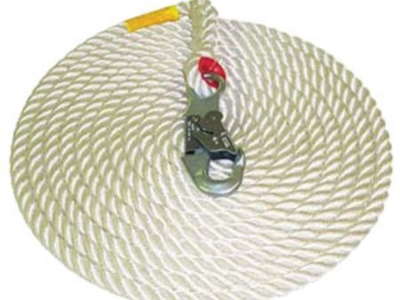 DBI SALA 1299997 50  Protecta PRO 5 8 Polyester And Polypropylene Blend Rope Lifeline With Self-Locking Snap Hook At One End And Taped At Other End Sale