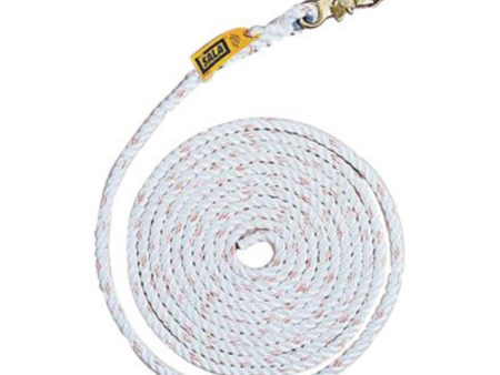 DBI SALA 1202821 75  Vertical 5 8 Polyester And Poypropylene Blend Rope Lifeline With Self-Locking Snap Hook At One End And Taped At Other End Fashion